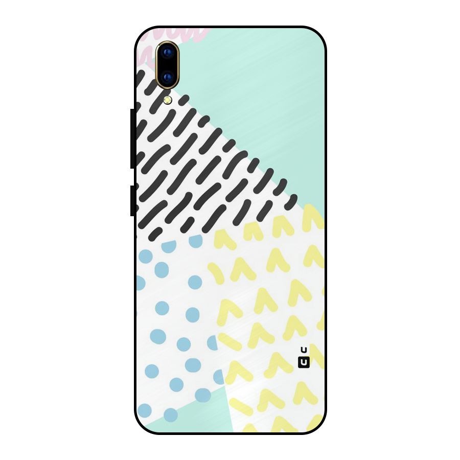 Abstract Pastel Metal Back Case for Vivo V11 Pro