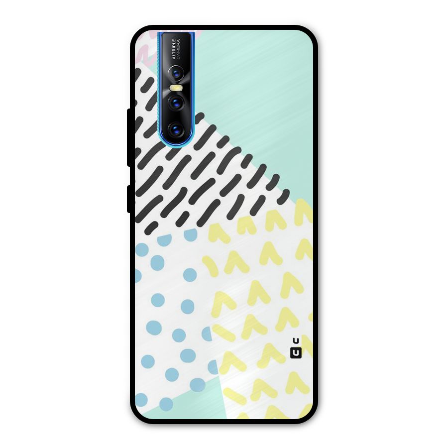 Abstract Pastel Metal Back Case for Vivo V15 Pro