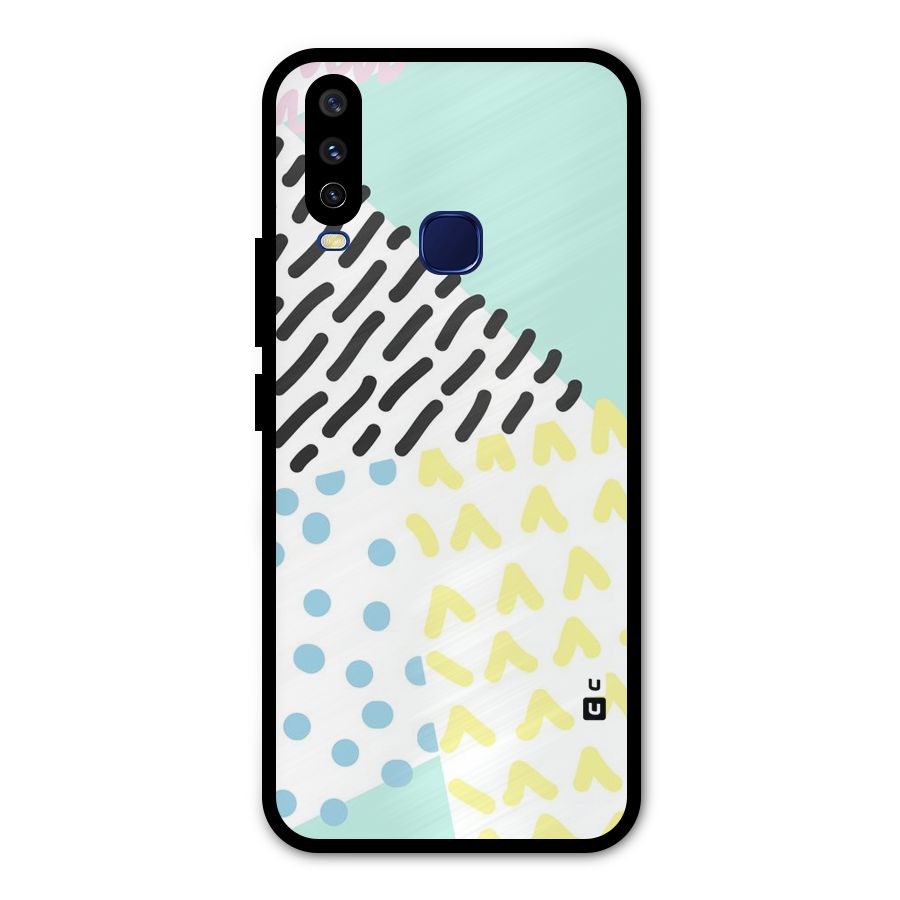 Abstract Pastel Metal Back Case for Vivo V17