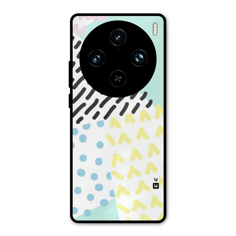 Abstract Pastel Metal Back Case for Vivo X100 Pro