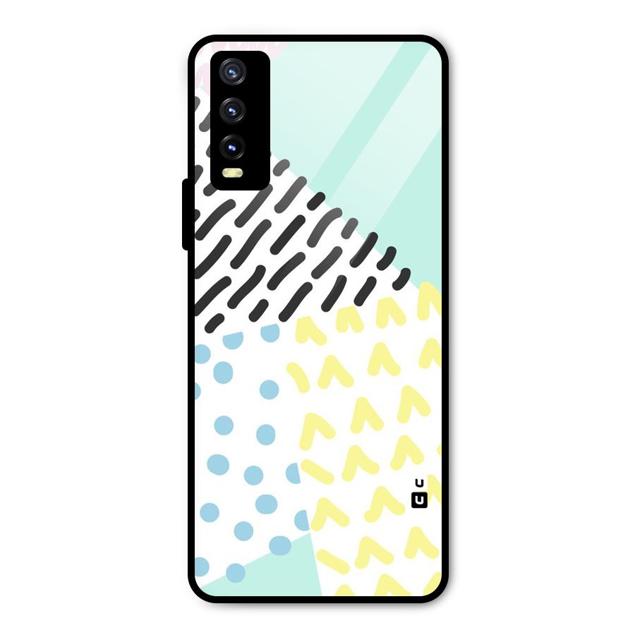 Abstract Pastel Metal Back Case for Vivo Y20g