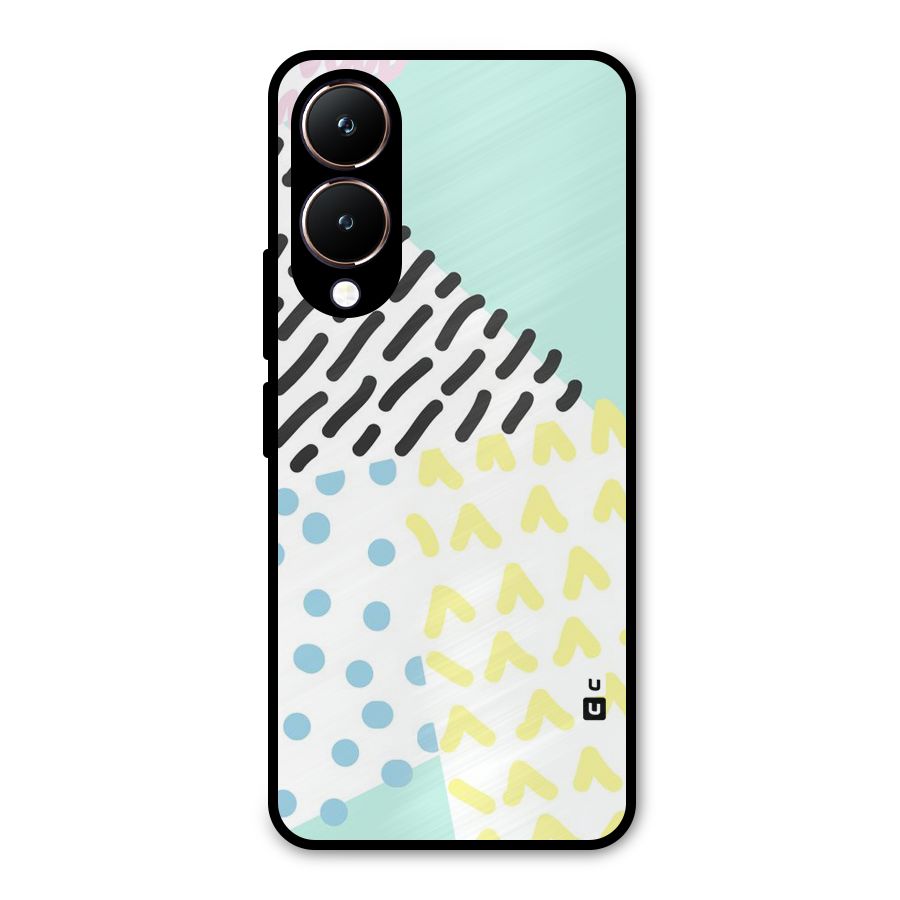 Abstract Pastel Metal Back Case for Vivo Y28