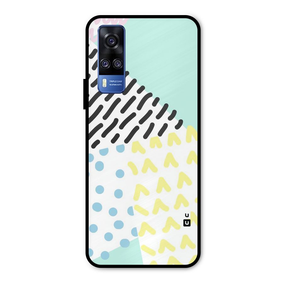 Abstract Pastel Metal Back Case for Vivo Y31