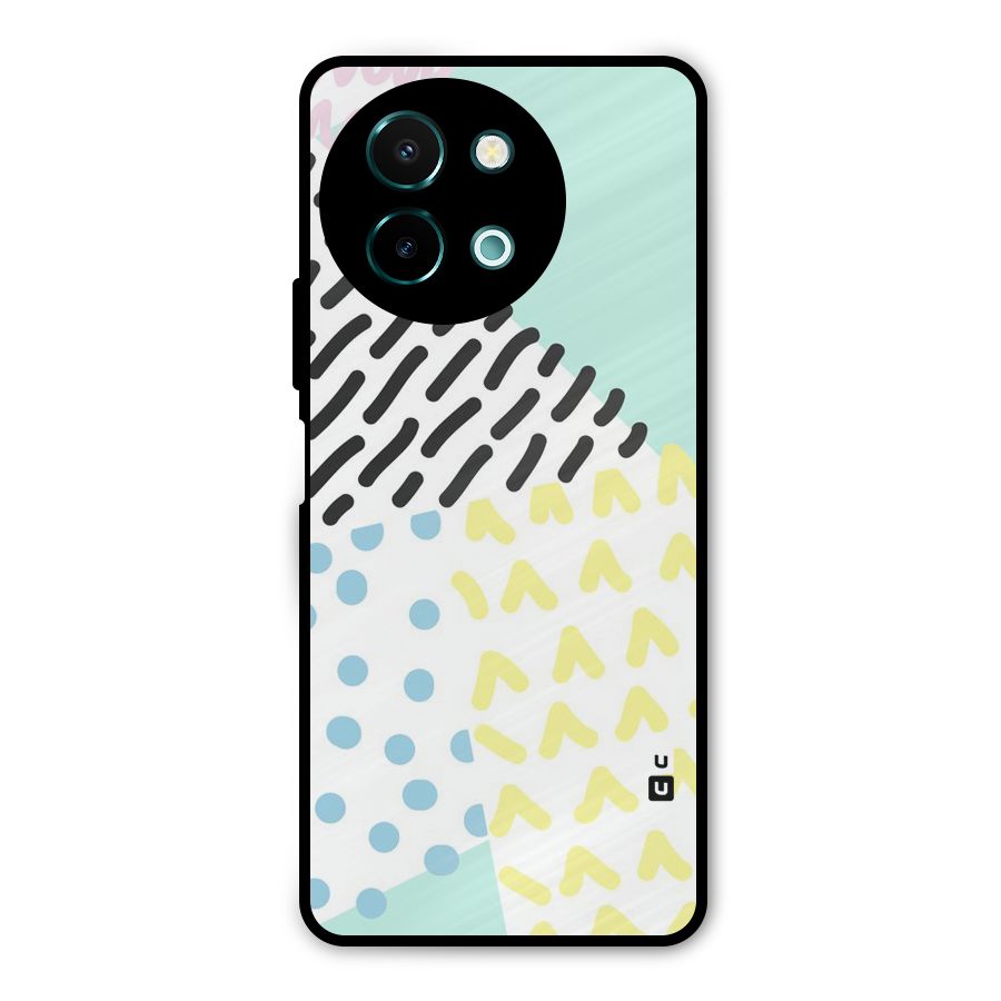Abstract Pastel Metal Back Case for Vivo Y58