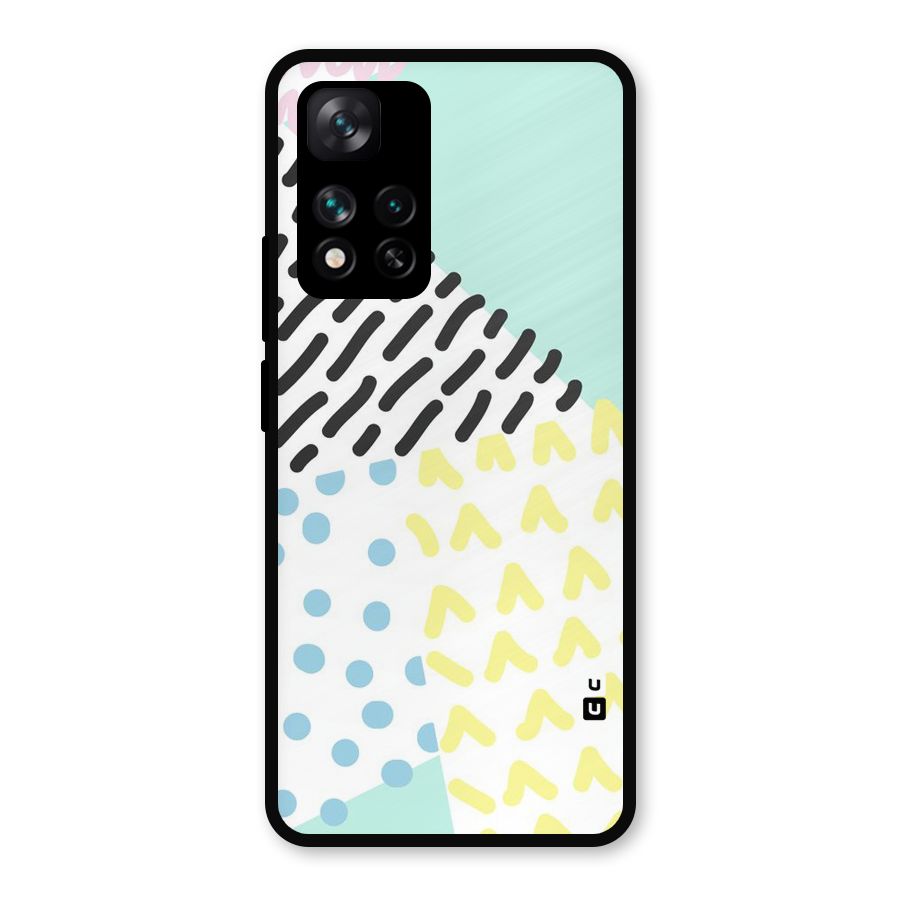 Abstract Pastel Metal Back Case for Xiaomi 11i Hypercharge 5G