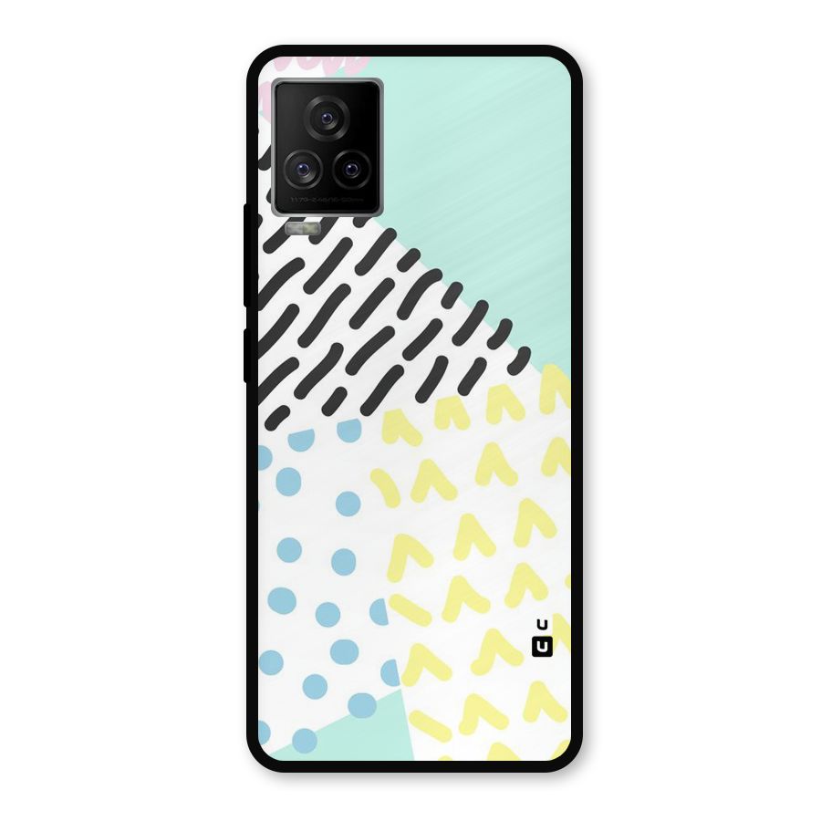 Abstract Pastel Metal Back Case for iQOO 7 Legend 5G
