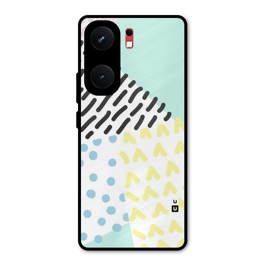 Abstract Pastel Metal Back Case for iQOO Neo 9 Pro