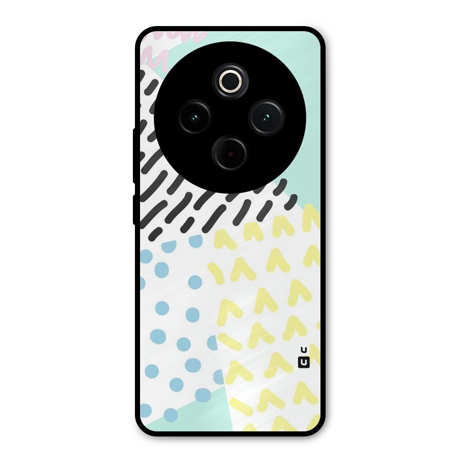 Abstract Pastel Metal Back Case for iQOO Z10