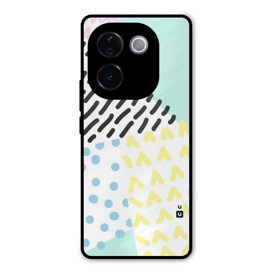 Abstract Pastel Metal Back Case for iQOO Z9s Pro