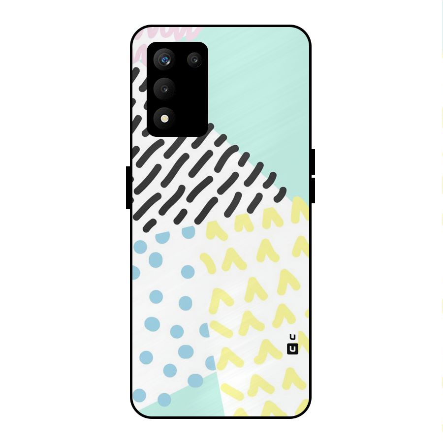 Abstract Pastel Metal Back Case for realme 9 5G SE