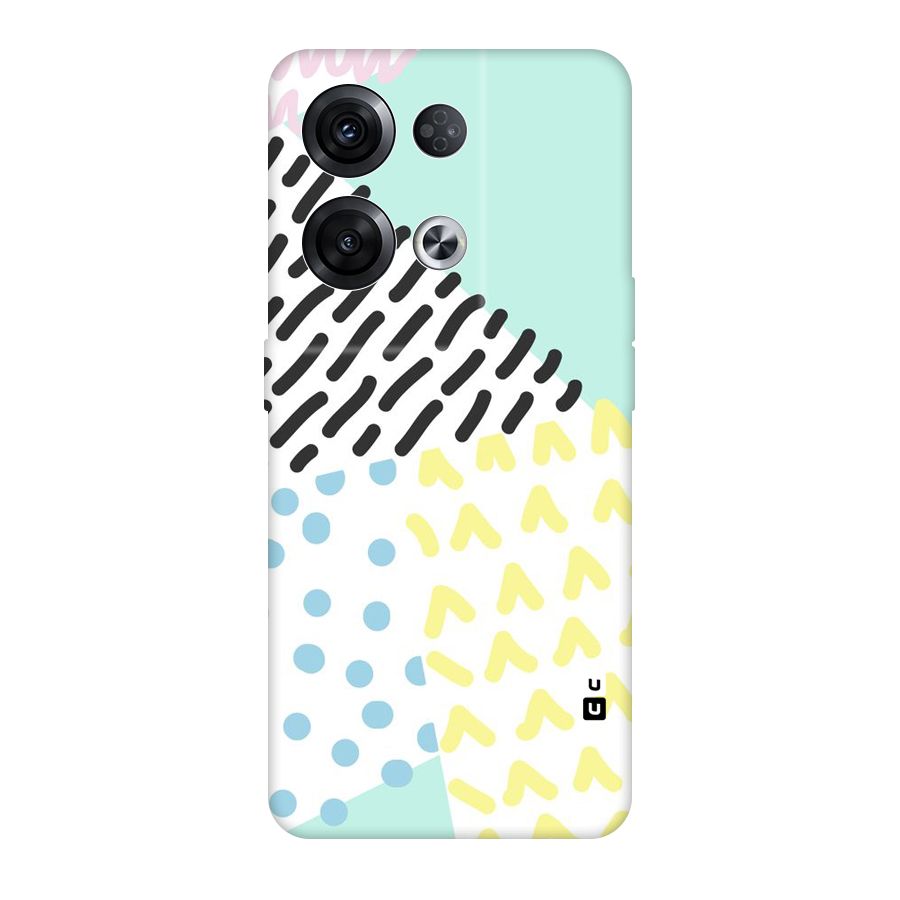Abstract Pastel Original Polycarbonate Back Case for Oppo Reno8 Pro 5G