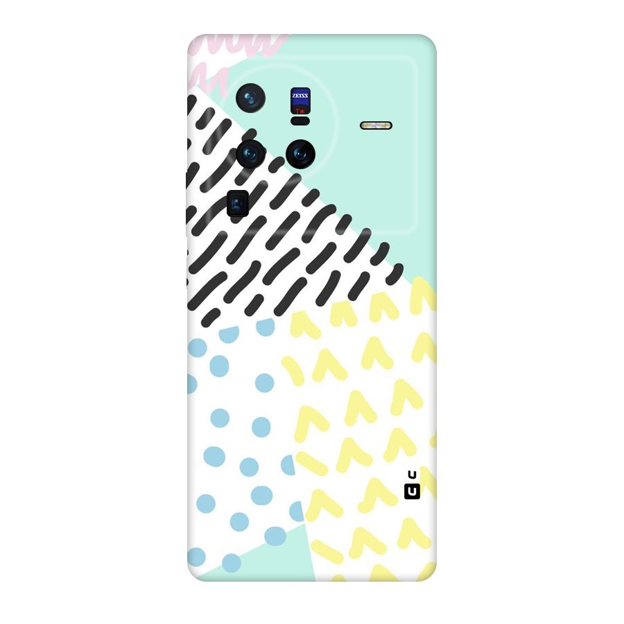 Abstract Pastel Original Polycarbonate Back Case for Vivo X80