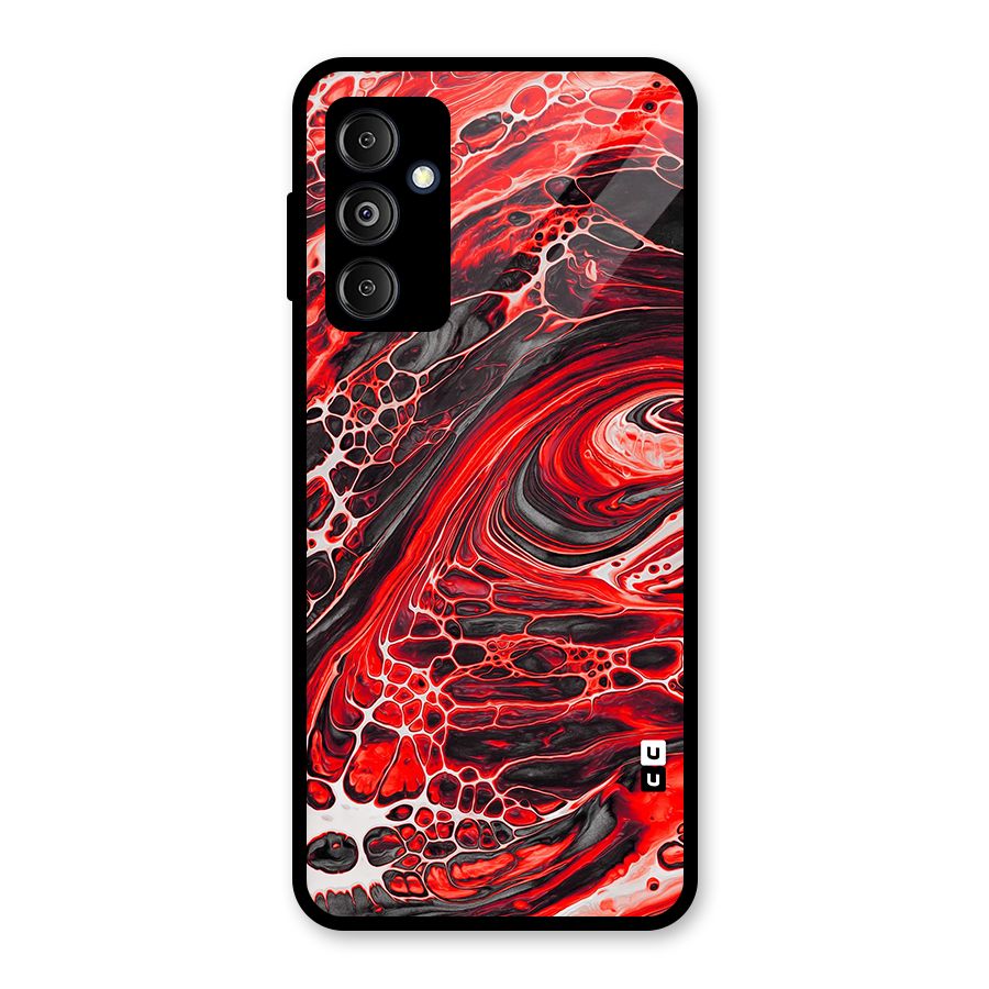 Abstract Pattern Gradient Marbled Glass Back Case for Galaxy M14 5G