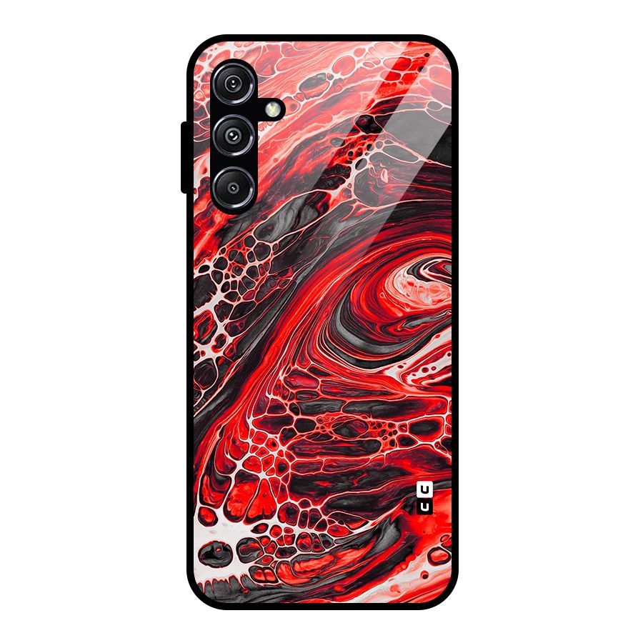 Abstract Pattern Gradient Marbled Glass Back Case for Galaxy M34 5G