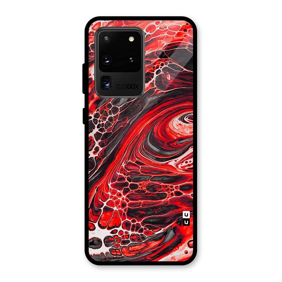Abstract Pattern Gradient Marbled Glass Back Case for Galaxy S20 Ultra