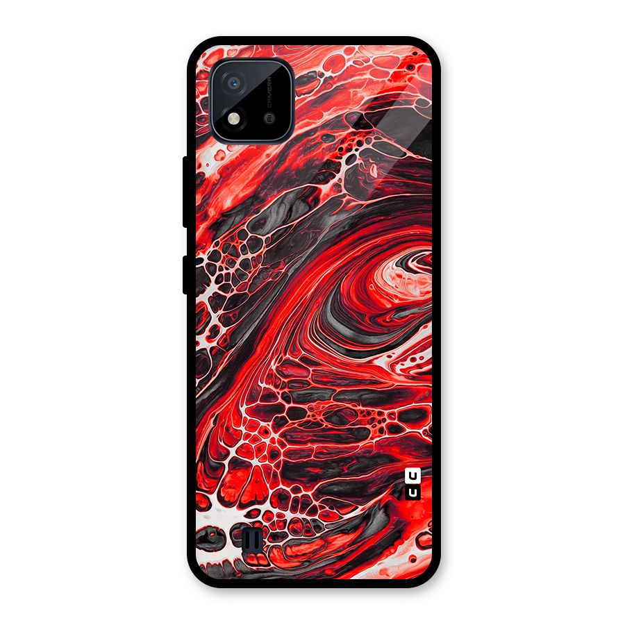 Abstract Pattern Gradient Marbled Glass Back Case for Realme C11 2021
