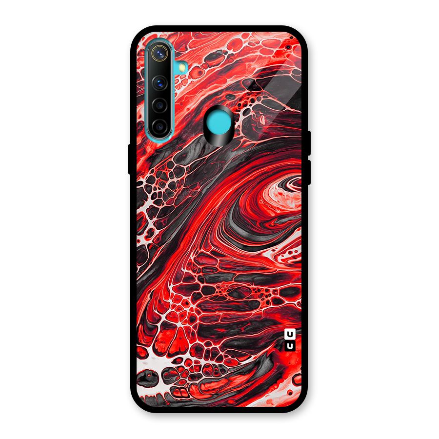 Abstract Pattern Gradient Marbled Glass Back Case for Realme Narzo 10