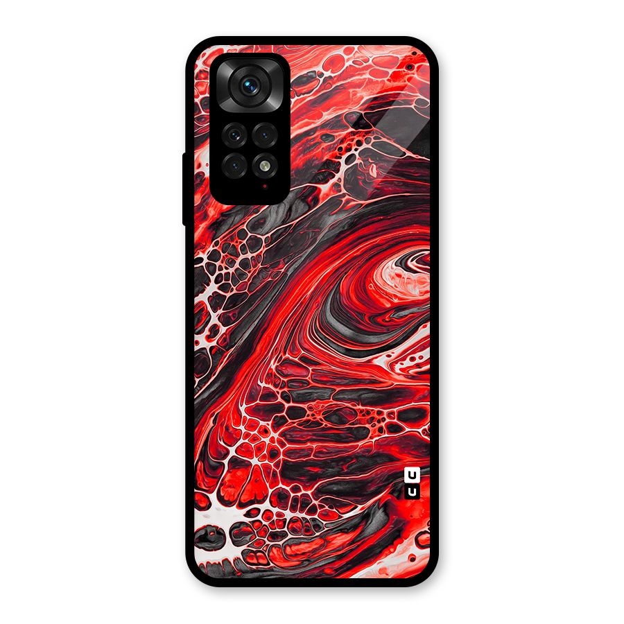Abstract Pattern Gradient Marbled Glass Back Case for Redmi Note 11S