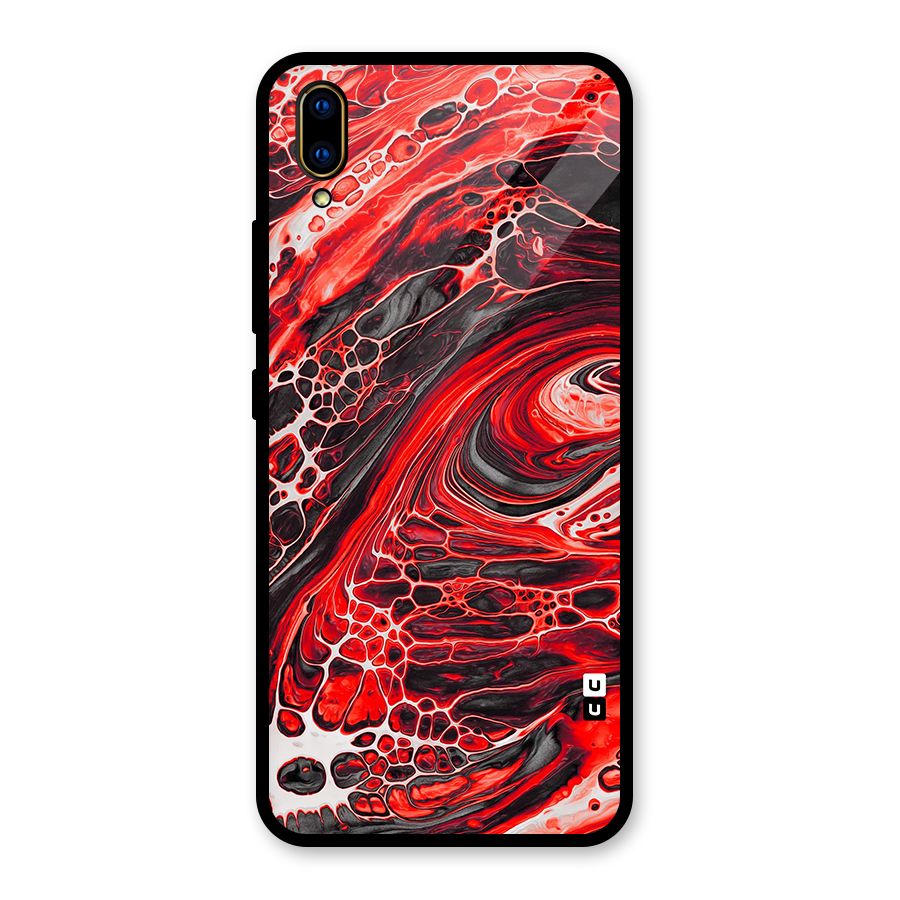 Abstract Pattern Gradient Marbled Glass Back Case for Vivo V11 Pro