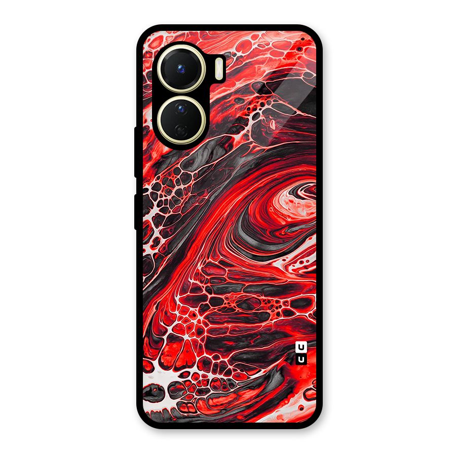 Abstract Pattern Gradient Marbled Glass Back Case for Vivo Y16