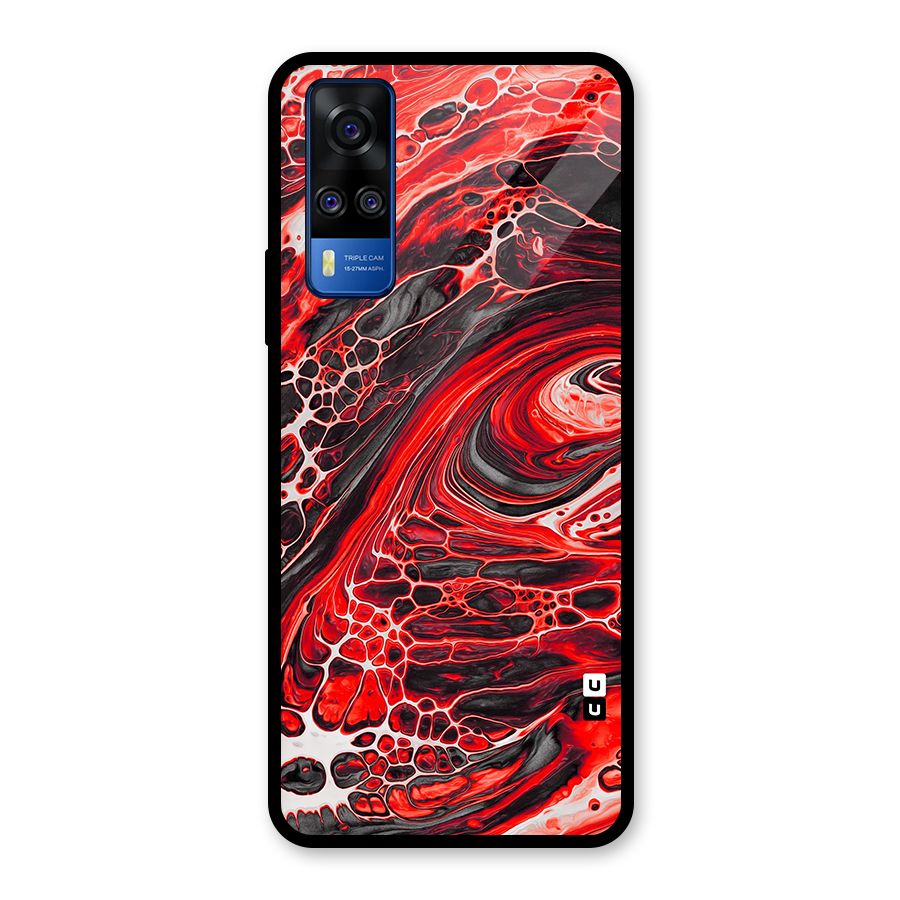 Abstract Pattern Gradient Marbled Glass Back Case for Vivo Y31