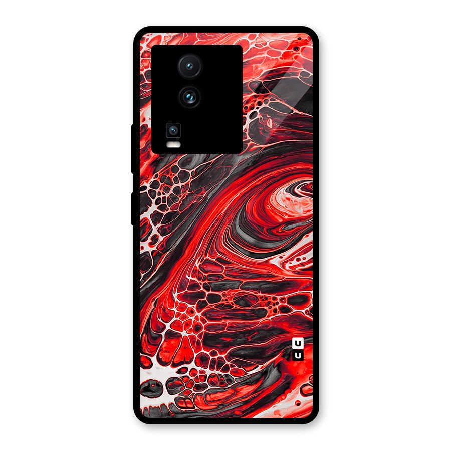 Abstract Pattern Gradient Marbled Glass Back Case for Vivo iQOO Neo 7 Pro