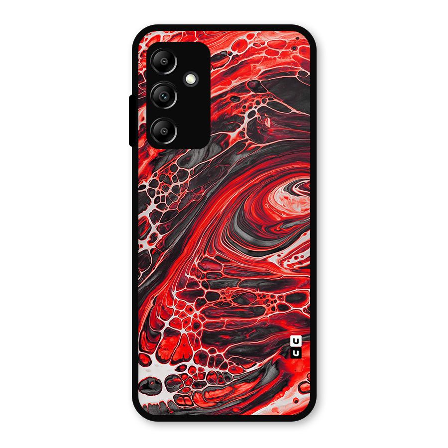 Abstract Pattern Gradient Marbled Metal Back Case for Galaxy A14 5G