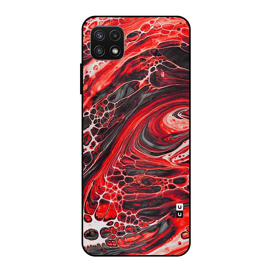 Abstract Pattern Gradient Marbled Metal Back Case for Galaxy A22 5G