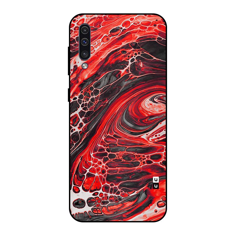 Abstract Pattern Gradient Marbled Metal Back Case for Galaxy A30s