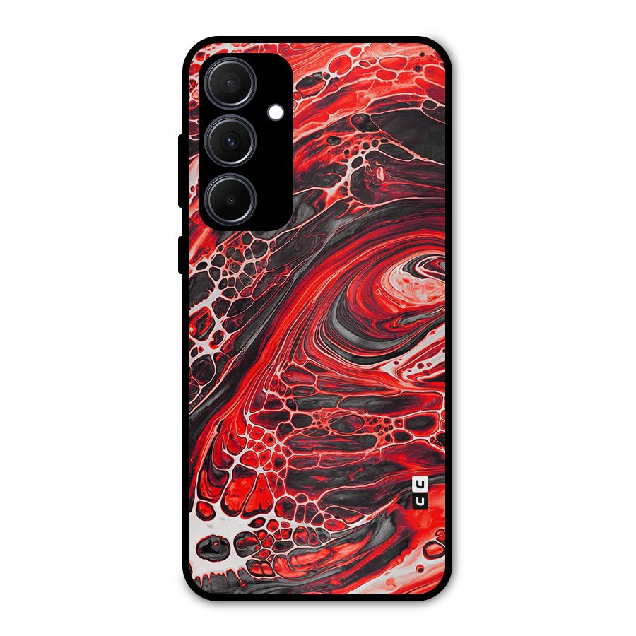 Abstract Pattern Gradient Marbled Metal Back Case for Galaxy A35