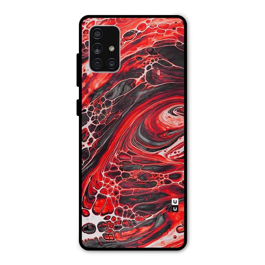 Abstract Pattern Gradient Marbled Metal Back Case for Galaxy A71