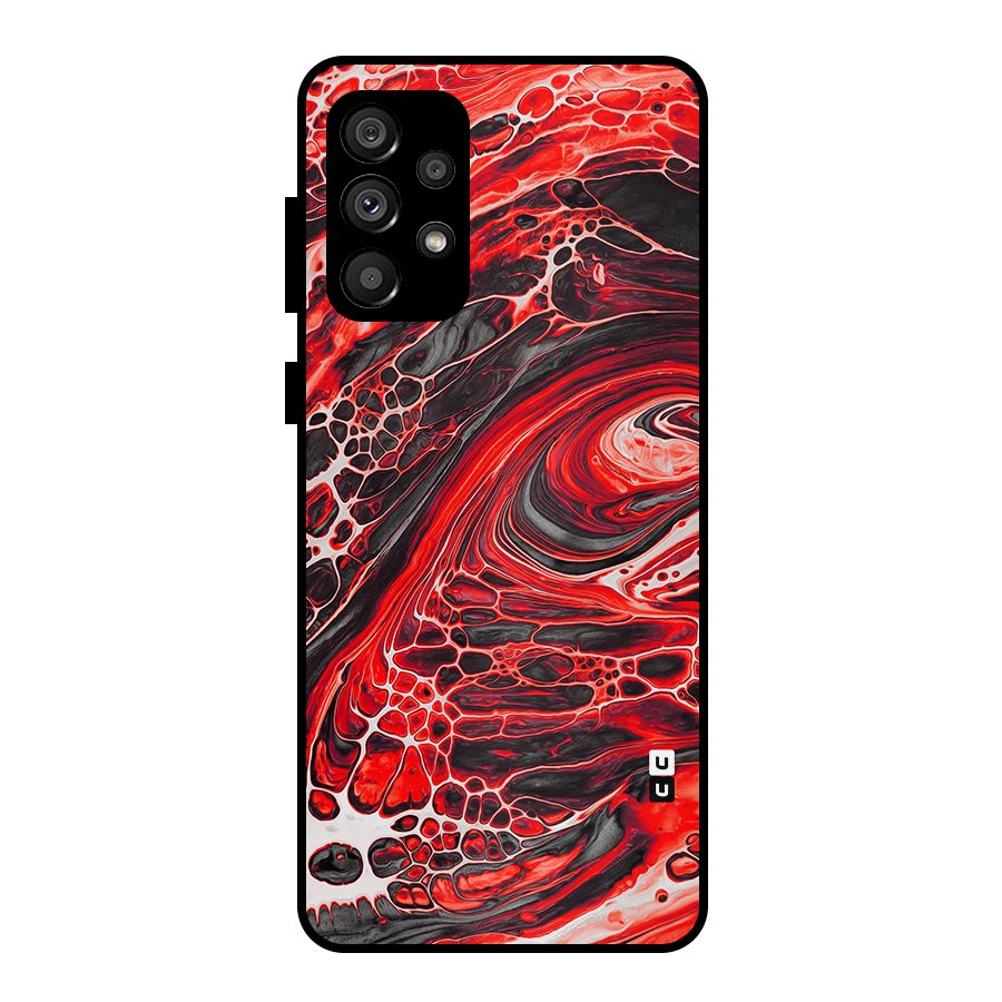 Abstract Pattern Gradient Marbled Metal Back Case for Galaxy A73 5G