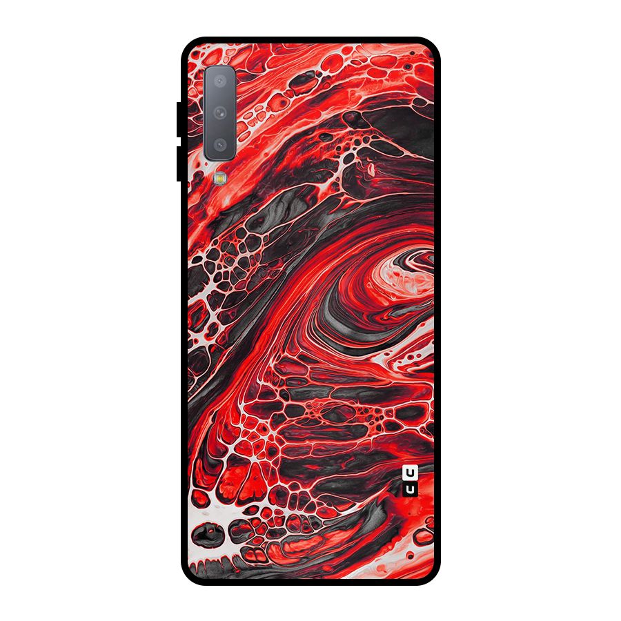 Abstract Pattern Gradient Marbled Metal Back Case for Galaxy A7 (2018)
