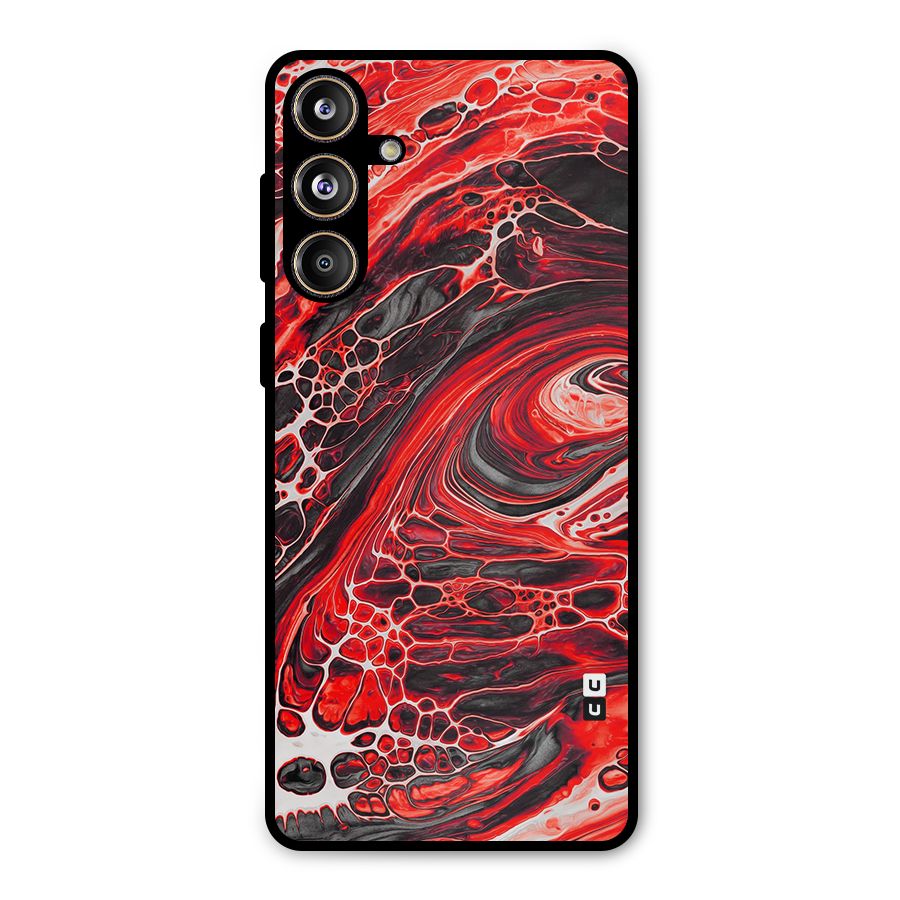 Abstract Pattern Gradient Marbled Metal Back Case for Galaxy F55