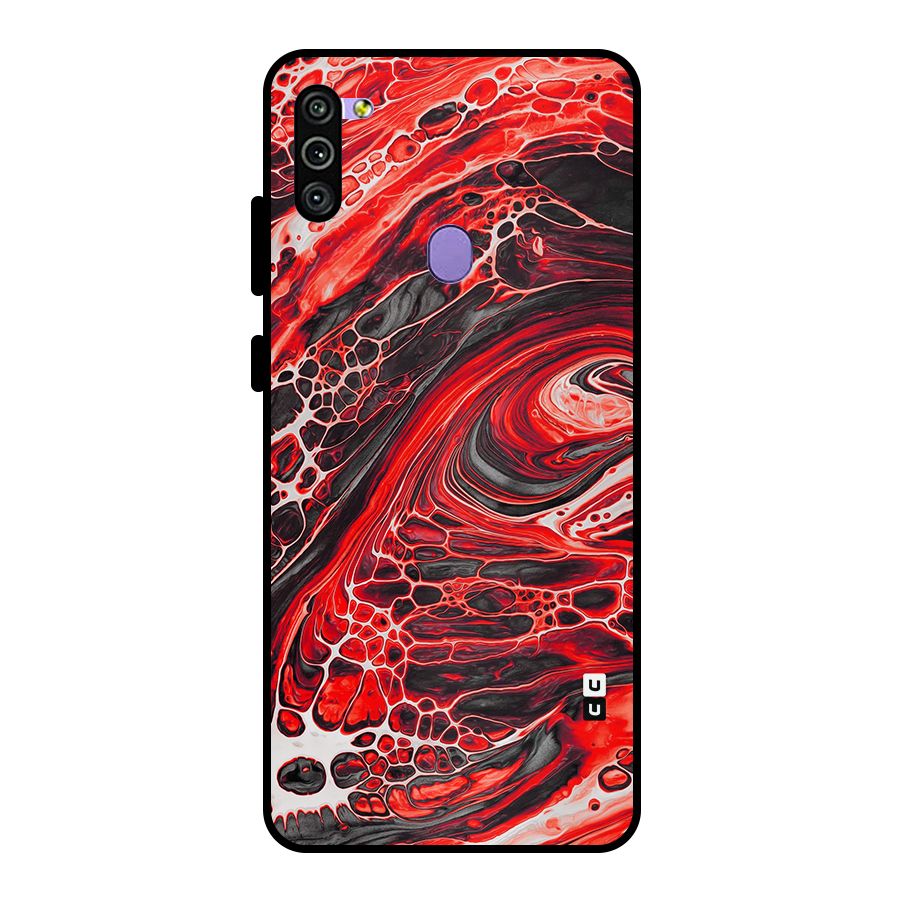 Abstract Pattern Gradient Marbled Metal Back Case for Galaxy M11