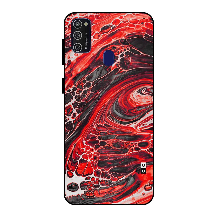 Abstract Pattern Gradient Marbled Metal Back Case for Galaxy M30s