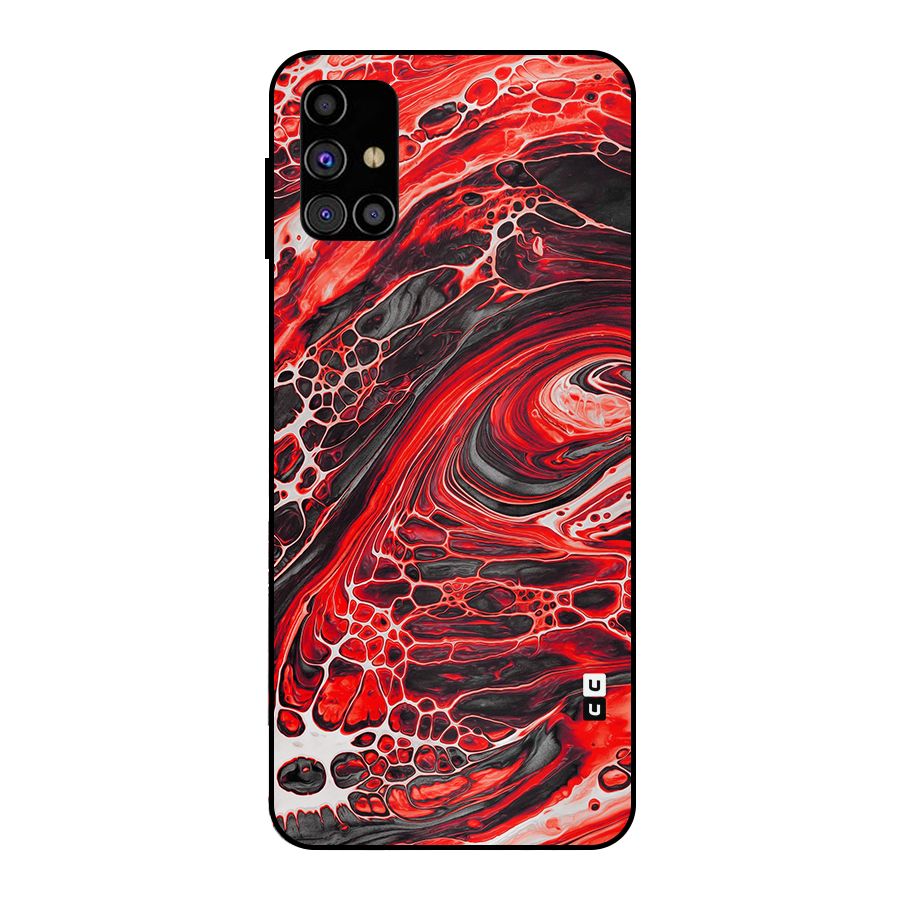 Abstract Pattern Gradient Marbled Metal Back Case for Galaxy M31s