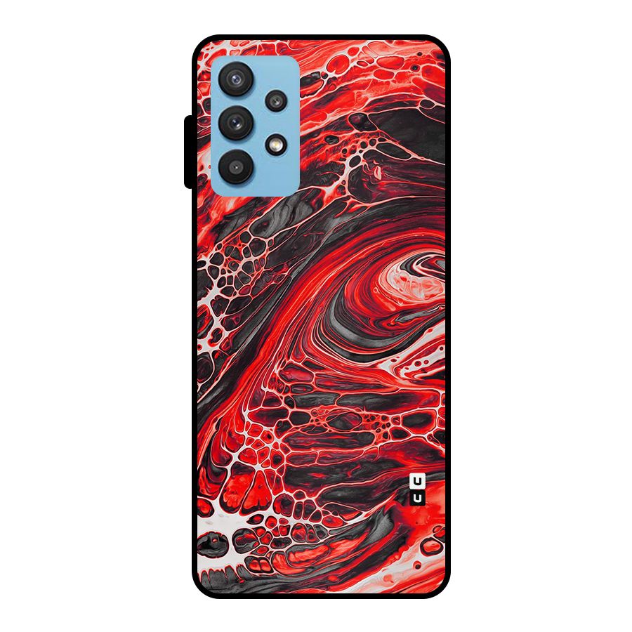 Abstract Pattern Gradient Marbled Metal Back Case for Galaxy M32 5G