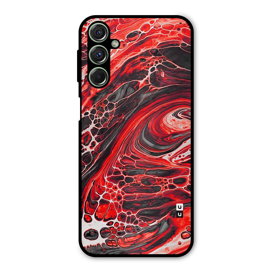 Abstract Pattern Gradient Marbled Metal Back Case for Galaxy M34