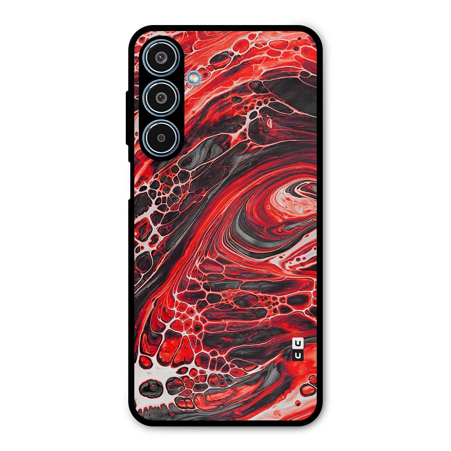 Abstract Pattern Gradient Marbled Metal Back Case for Galaxy M35