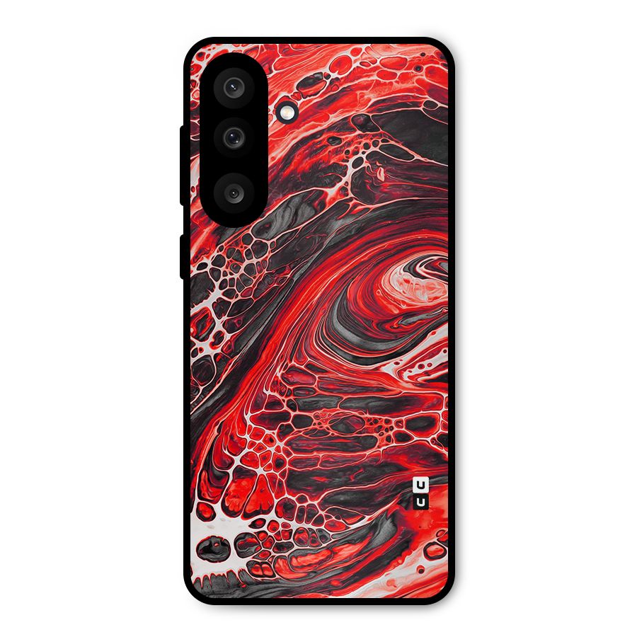 Abstract Pattern Gradient Marbled Metal Back Case for Galaxy M56