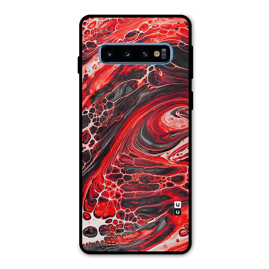 Abstract Pattern Gradient Marbled Metal Back Case for Galaxy S10