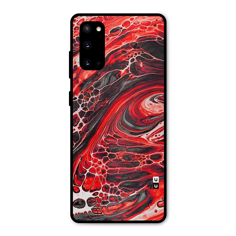 Abstract Pattern Gradient Marbled Metal Back Case for Galaxy S20