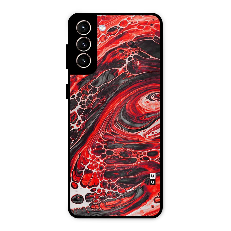 Abstract Pattern Gradient Marbled Metal Back Case for Galaxy S21 Plus