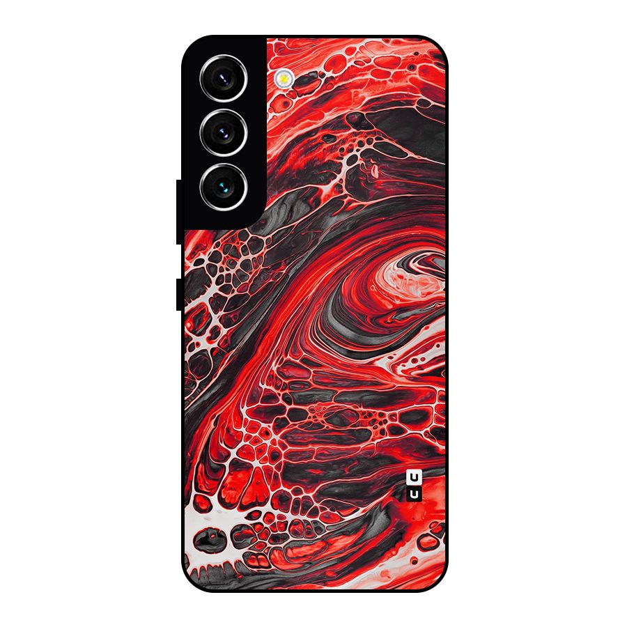 Abstract Pattern Gradient Marbled Metal Back Case for Galaxy S22 5G