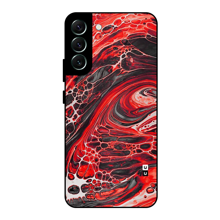 Abstract Pattern Gradient Marbled Metal Back Case for Galaxy S22 Plus 5G
