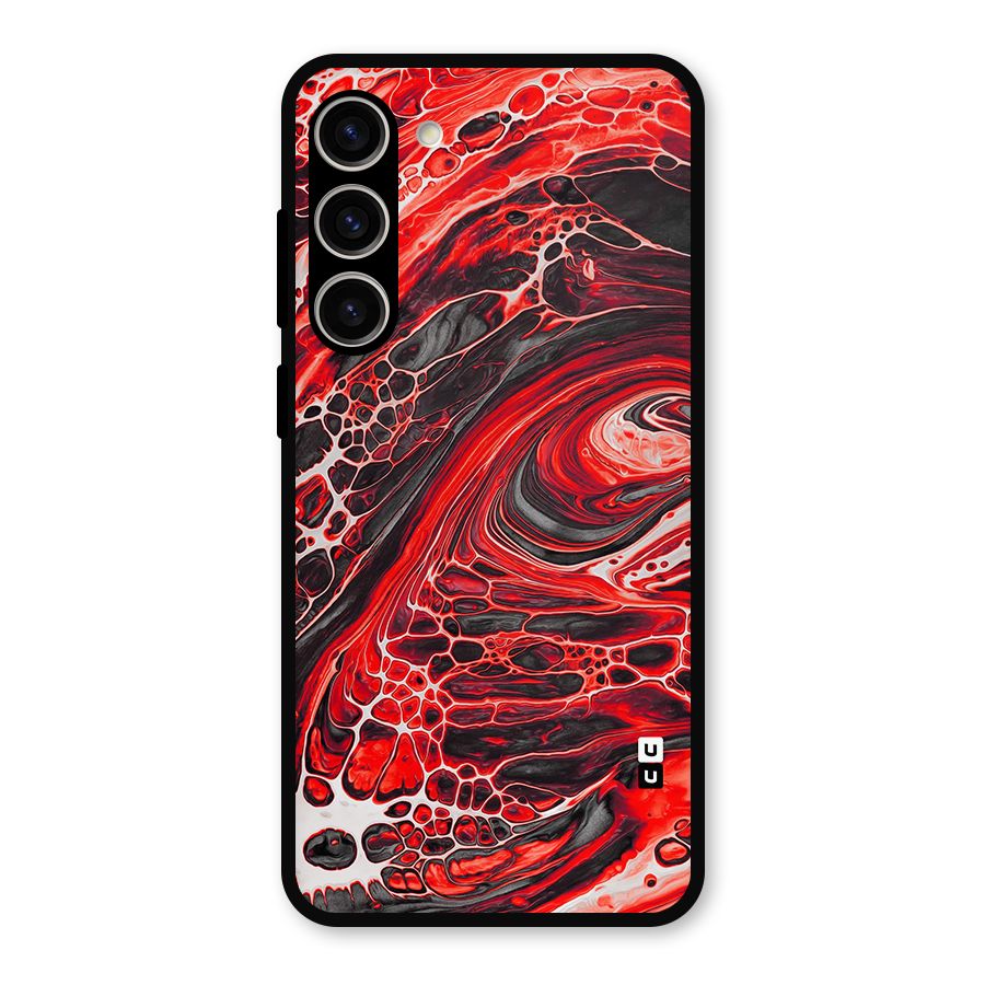 Abstract Pattern Gradient Marbled Metal Back Case for Galaxy S23 Plus