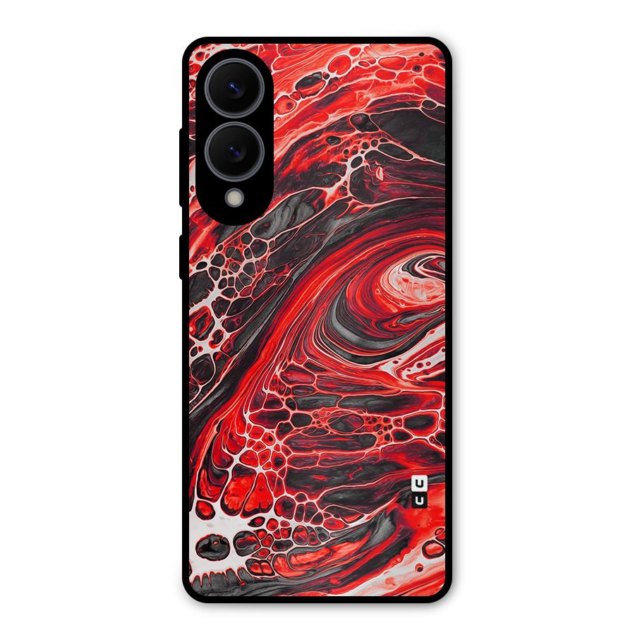 Abstract Pattern Gradient Marbled Metal Back Case for Galaxy S25 Edge