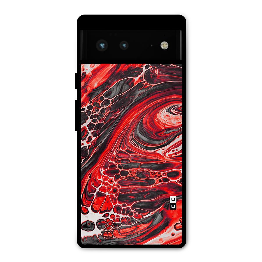 Abstract Pattern Gradient Marbled Metal Back Case for Google Pixel 6