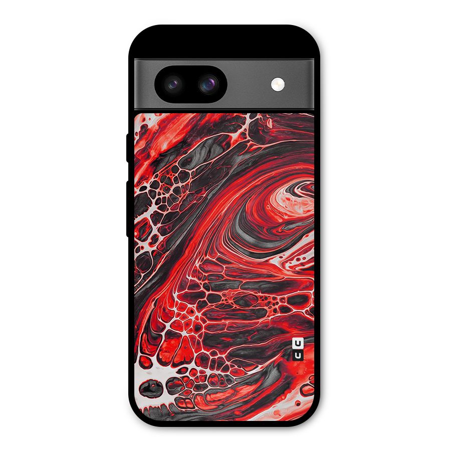 Abstract Pattern Gradient Marbled Metal Back Case for Google Pixel 8a